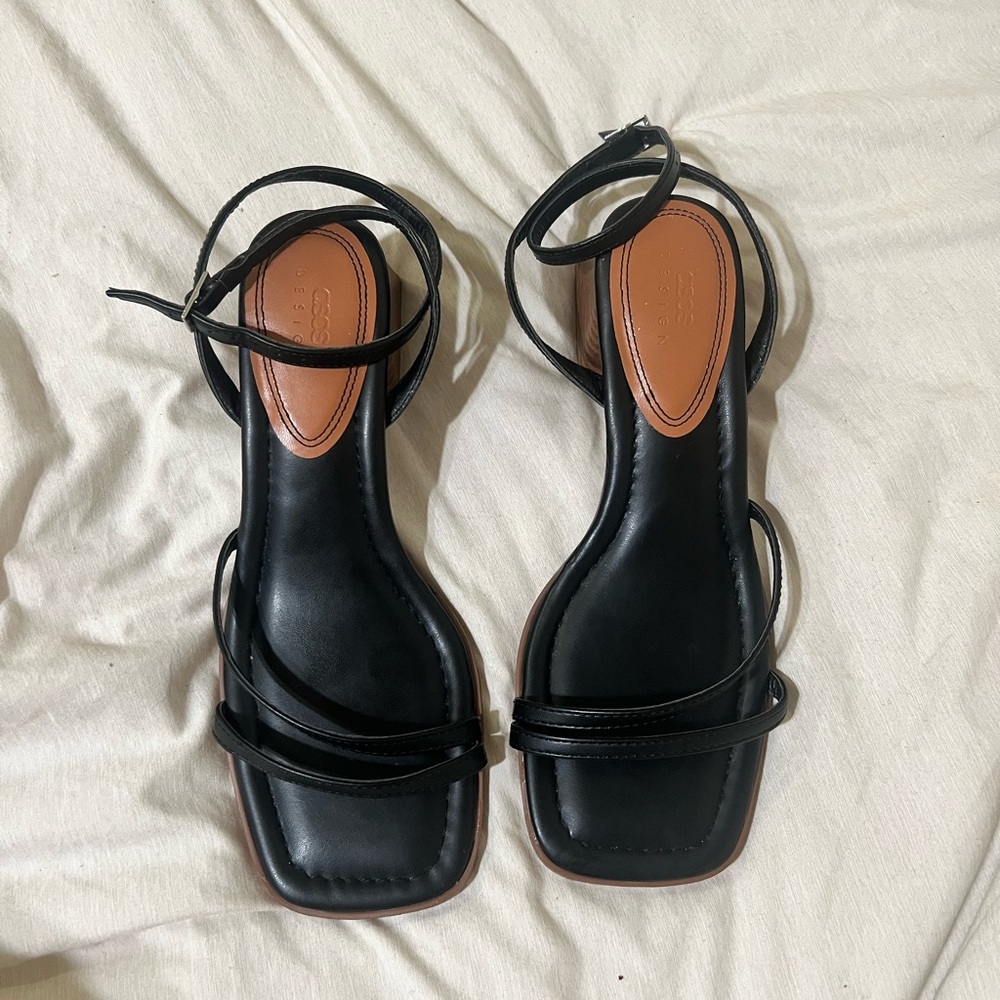 ASOS Women’s Black Block Heels, Size 8
